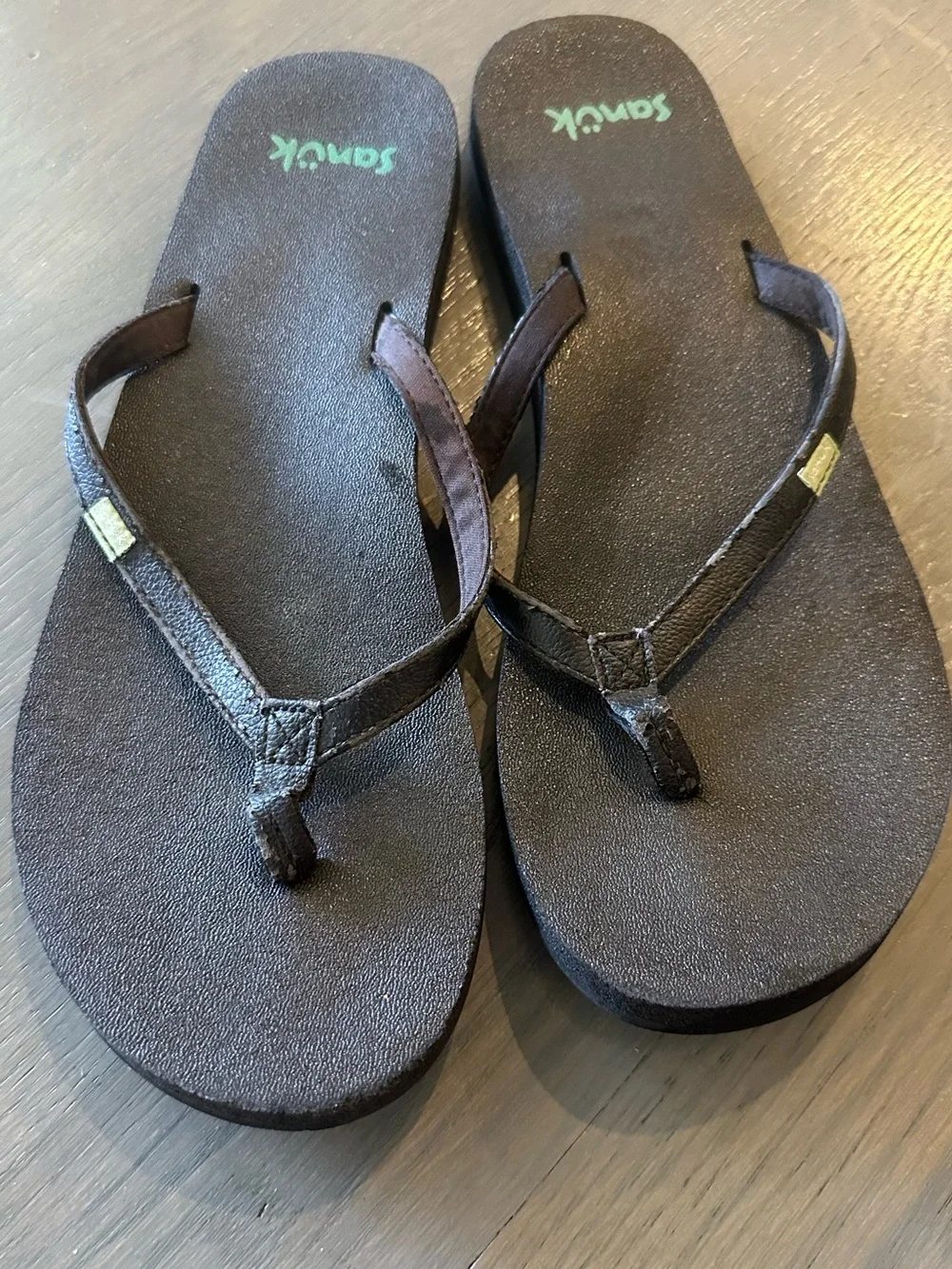 Sanuk Black Women’s Casual Flip Flop Sandals Size 10